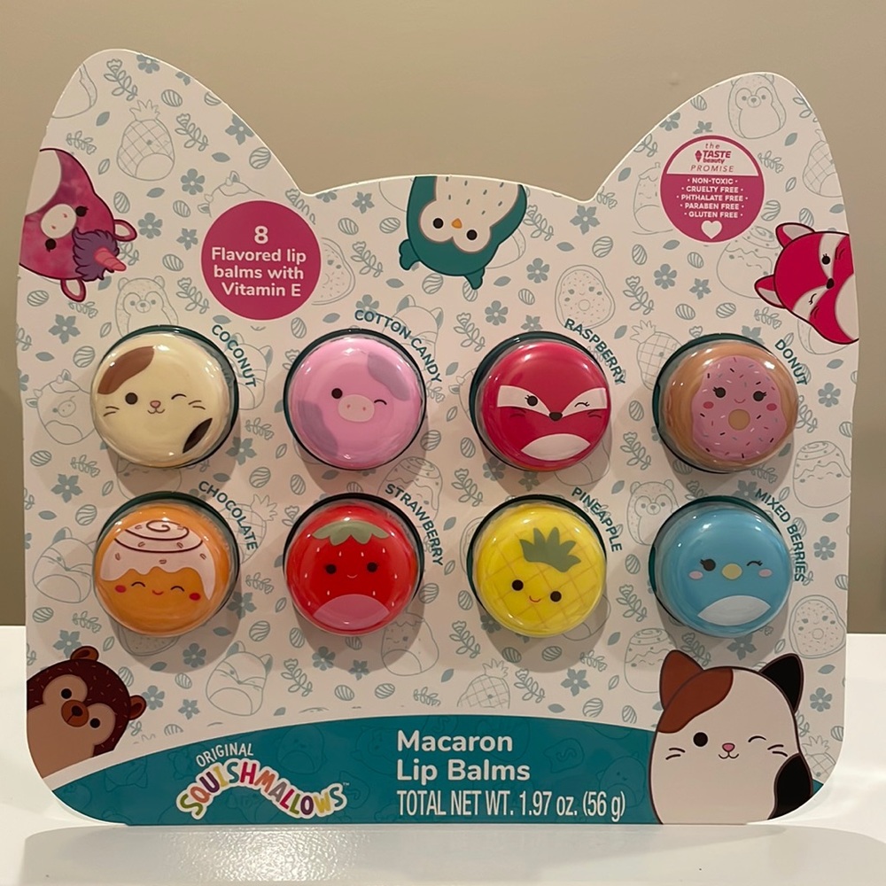⚡️New Squishmallows Macaron Lip Balms 8 Piece Set